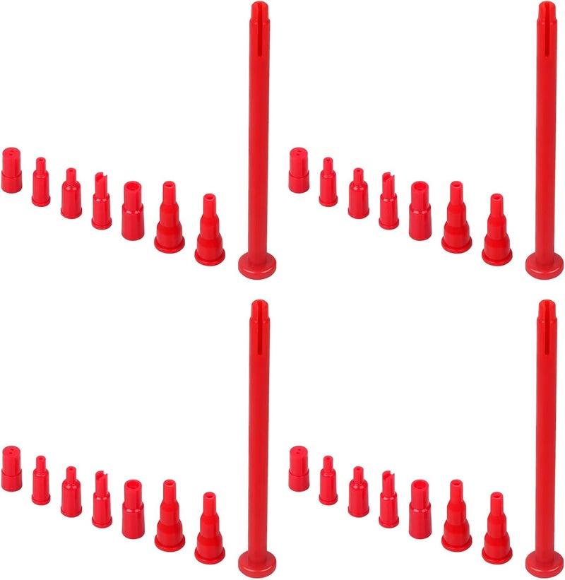 Semlos Butane Refill Adapter, 4 Adapter Tips, Compatible Lighters & Torches, Torch Kit Set for All Nozzle's Butane Bottle, Red - Image 1